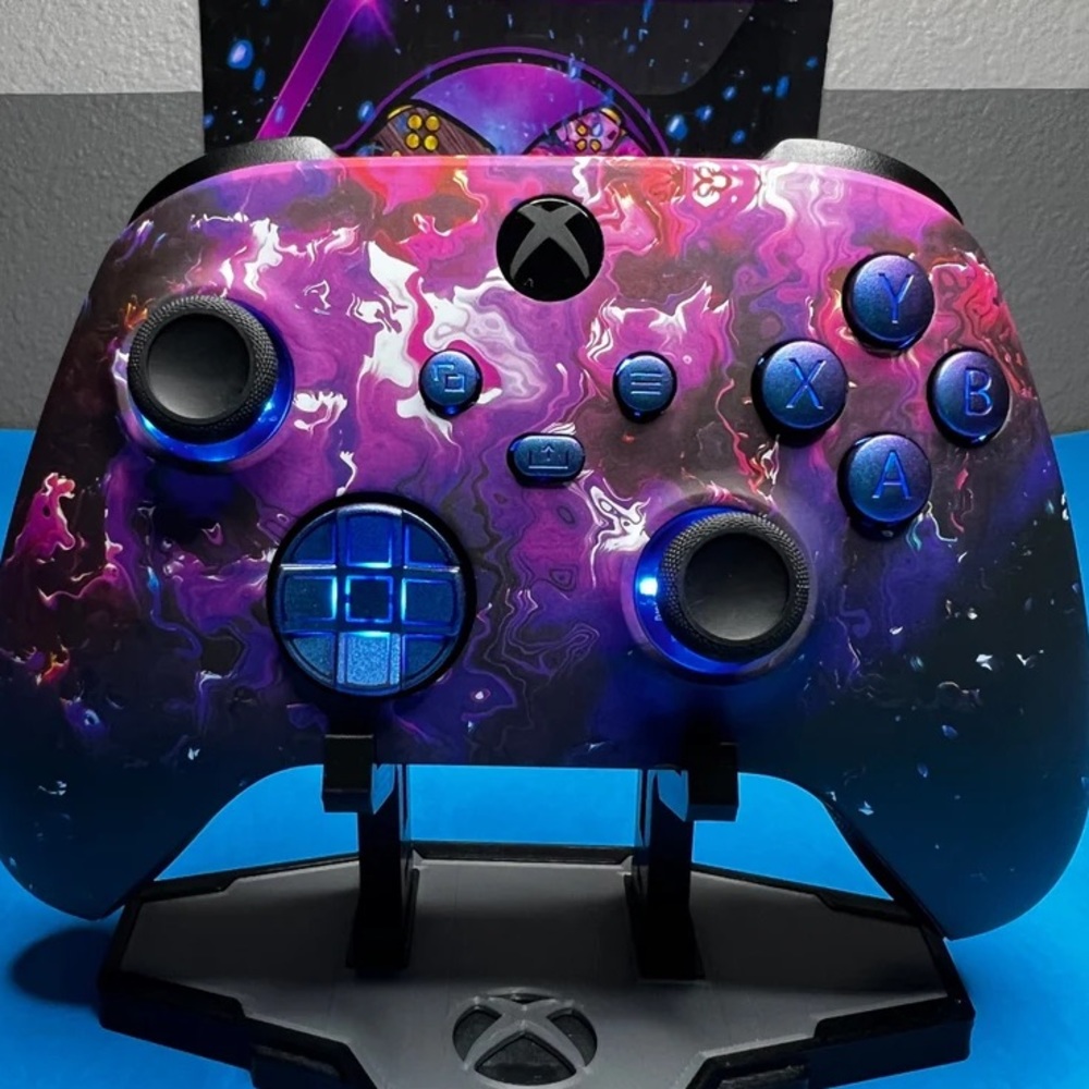 Microsoft Xbox Series X/S Custom Modded Controller with LED lights “Purple Lava”